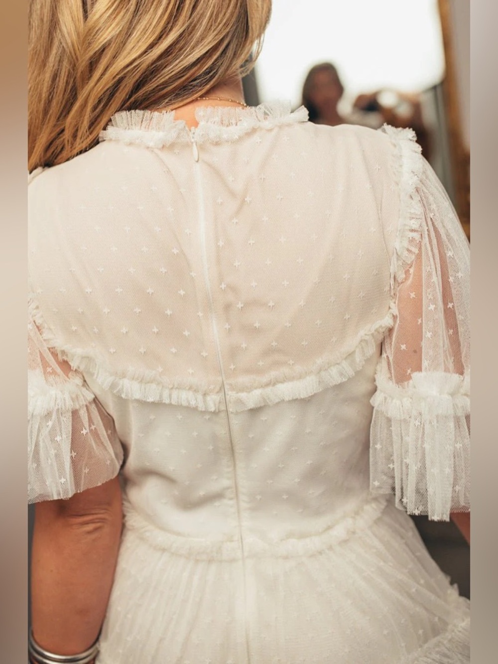 Ivy City Co White Tiered Tulle Maxi Dress - Picture 3 of 6